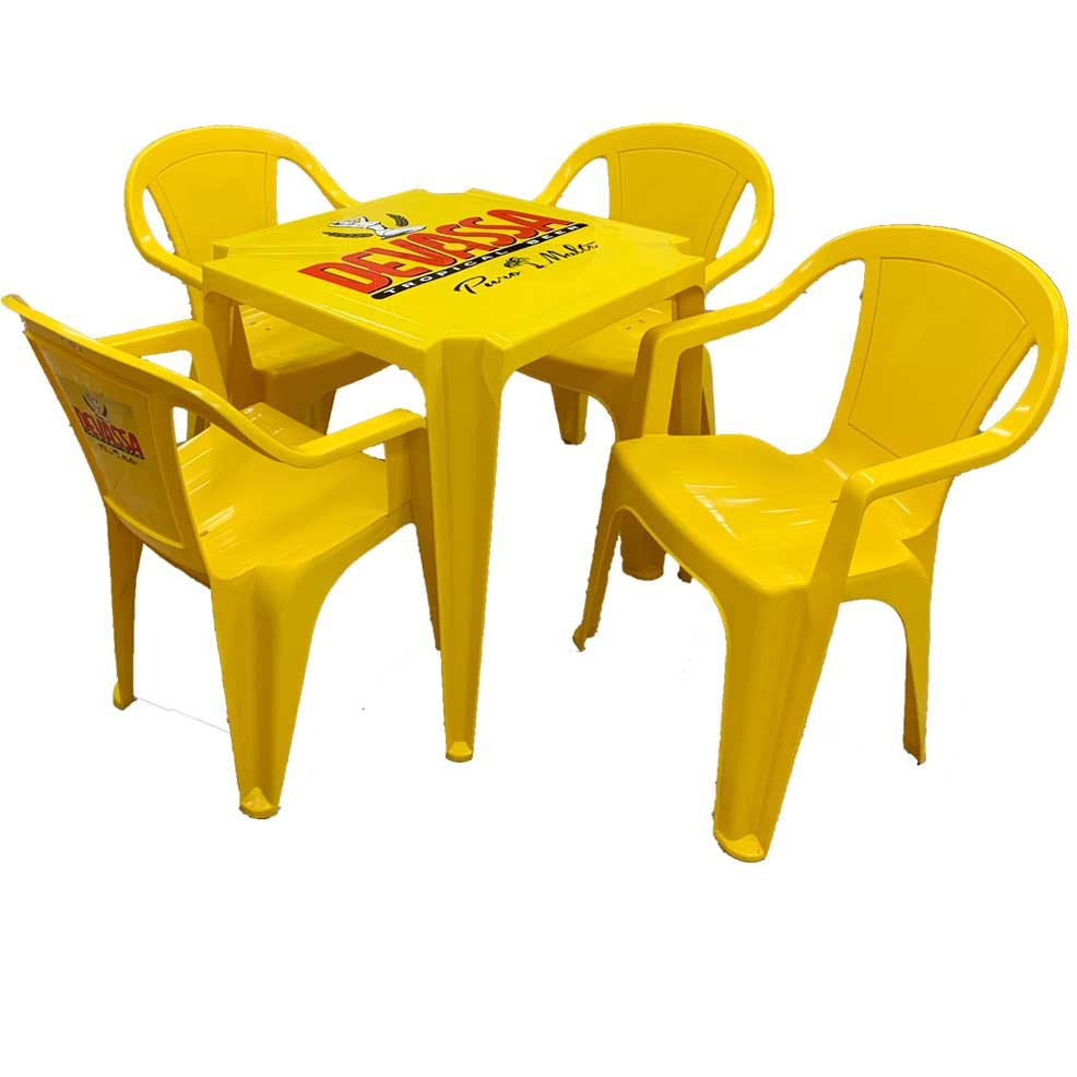 Mesa e Cadeira de Plástico Bistrô - SOMEL