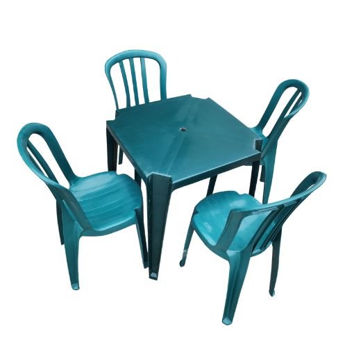 CONJUNTO MESA PLÁSTICO 70 X 70 COMPOSTO POR MESA E 04 CADEIRAS BISTRÔ SEM  BRAÇO COD. 2055 Cadeiras Cadeiras Operacionais / Executiva / Móveis de Aço  - MaxmóveisBH Cadeiras